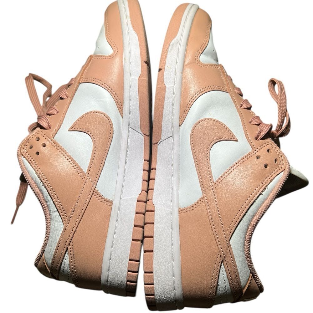 Nike Coral and White Low-Top Dunks - Picture 2 of 9